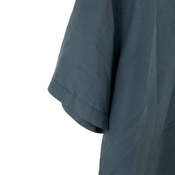 Quiksilver Waterman Shirt Mens L Green Short Sleeve Button Up Camp Pocket - Picture 5 of 6